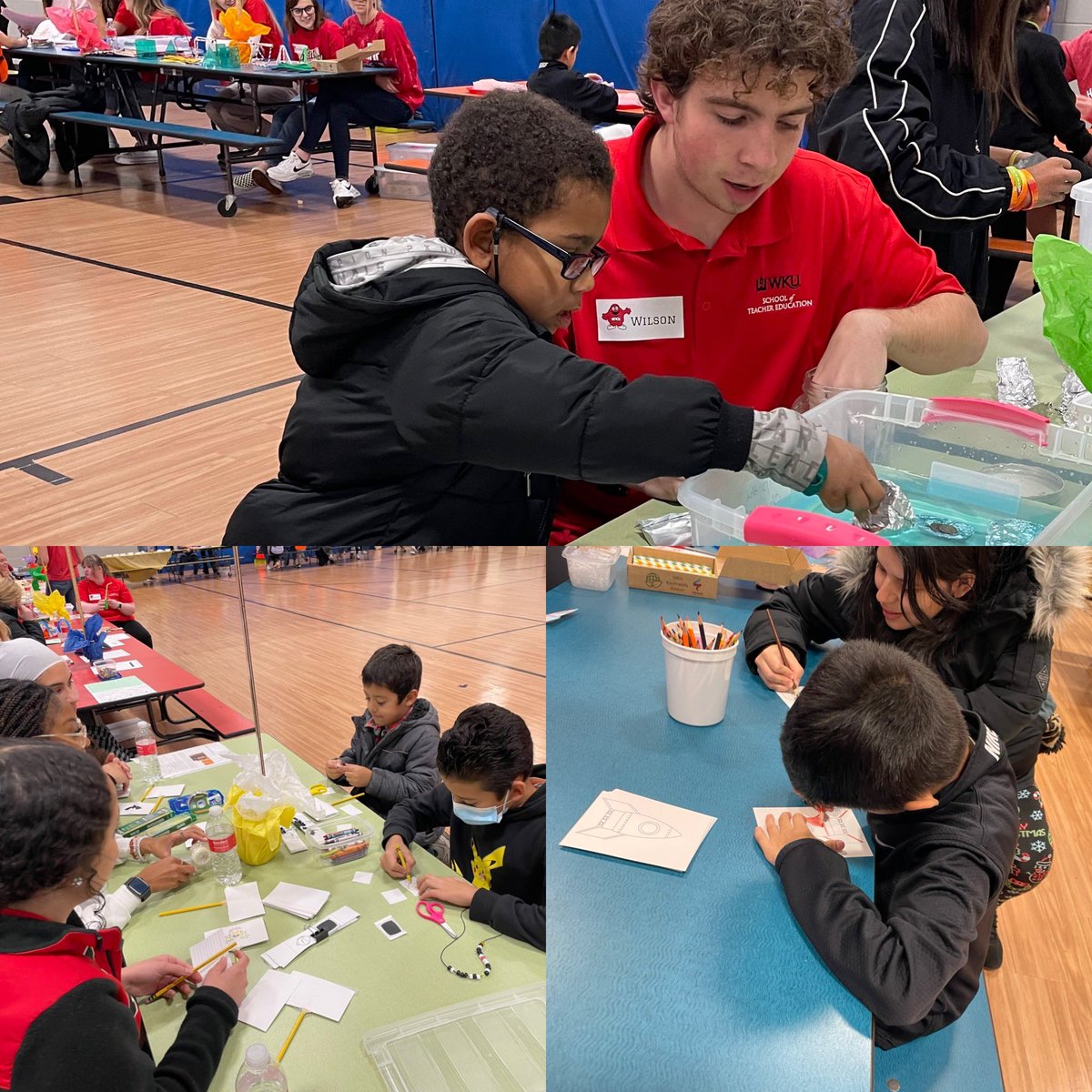 rudloff_teacher's tweet image. The 3rd of 3 amazing STEAM nights this evening and we had SO much fun learning together. @WKUCEBS EDU 250 pre-service teachers were outstanding this week at Rockfield, Rich Pond and Warren Elementary leading learning stations and impacting our community. 🙌🏻@CatPoteet @m_cubed314