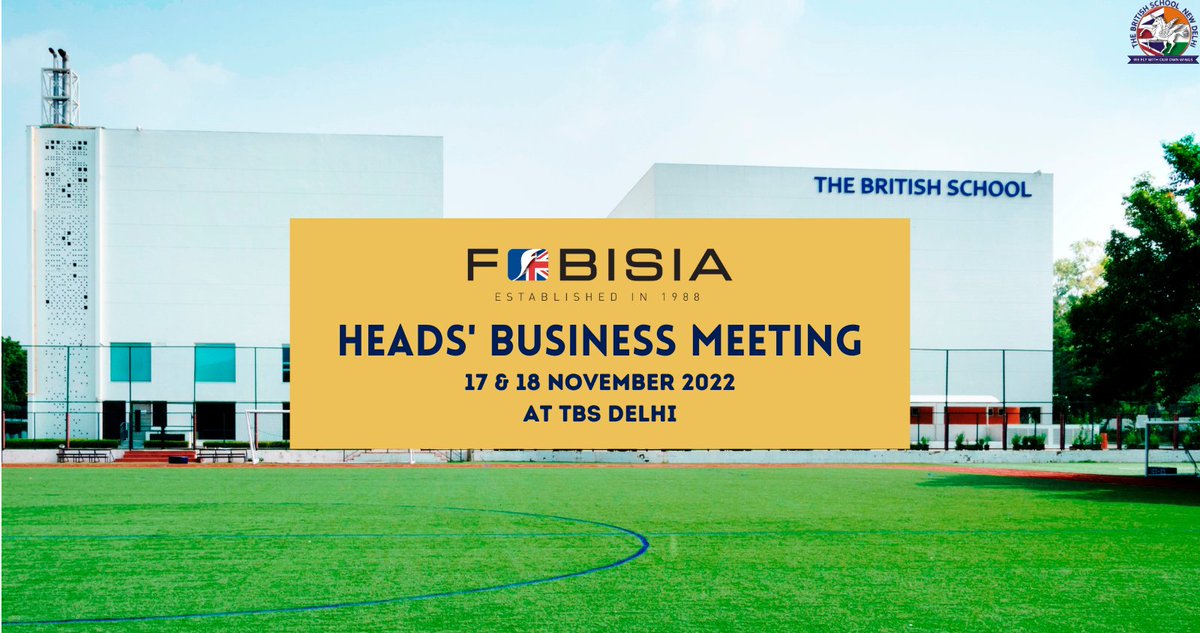 TBS Delhi extends a very warm welcome to heads of <a href="/FOBISIA1/">FOBISIA</a> schools for the first ever Heads Business meeting in New Delhi. Welcome to Delightful Delhi!