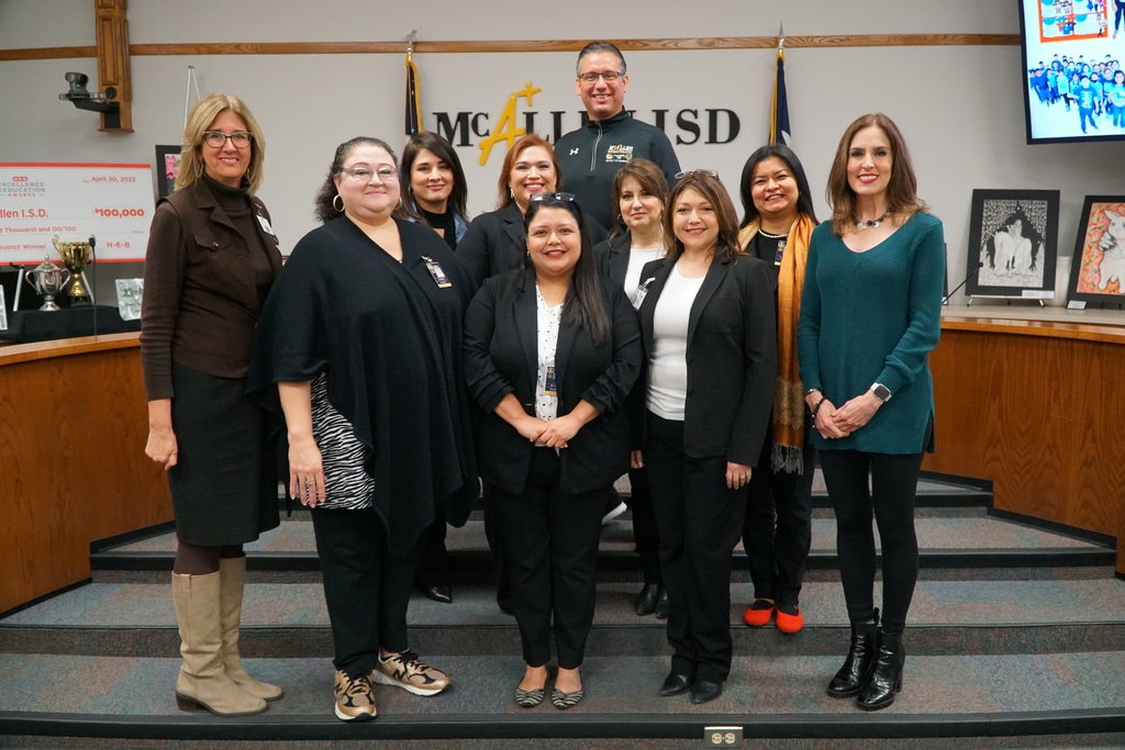 Campuses have been making their Campus Improvement presentations to district leadership. Here, pictured with district leaders are members of the Alvarez Elem. leadership team. #DistrictOfChampions #GreatnessStartsHere #WithMe