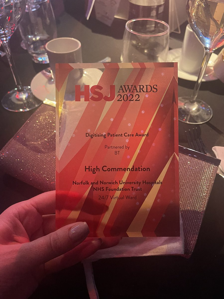 Emily Wells (@emilyclairwells) on Twitter photo High commendation for the Digitising Patient Care Award <a href="/HSJ_Awards/">HSJ Awards</a> !!! Go team <a href="/NNUH/">Norfolk and Norwich University Hospitals</a> Virtual Ward 👏🏻 <a href="/ProsserSnelling/">Ed Prosser-Snelling🏴</a> <a href="/DrNancyFontaine/">Prof Nancy Fontaine</a> <a href="/SamHigginson12/">Sam Higginson</a> <a href="/ClaireMBeard/">Claire Beard</a> <a href="/muddywaters1969/">Michael Waters</a> High commendation for the Digitising Patient Care Award <a href="/HSJ_Awards/">HSJ Awards</a> !!! Go team <a href="/NNUH/">Norfolk and Norwich University Hospitals</a> Virtual Ward 👏🏻 <a href="/ProsserSnelling/">Ed Prosser-Snelling🏴</a> <a href="/DrNancyFontaine/">Prof Nancy Fontaine</a> <a href="/SamHigginson12/">Sam Higginson</a> <a href="/ClaireMBeard/">Claire Beard</a> <a href="/muddywaters1969/">Michael Waters</a>