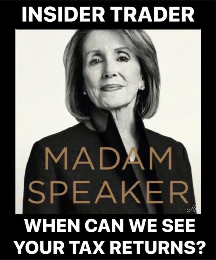 sues86453's tweet photo. Subpoena her tax returns, her emails, her text messages, release the Jan 6th prisoners and indict for insider trading. She deserves it all. https://t.co/XtmC7vUsBi