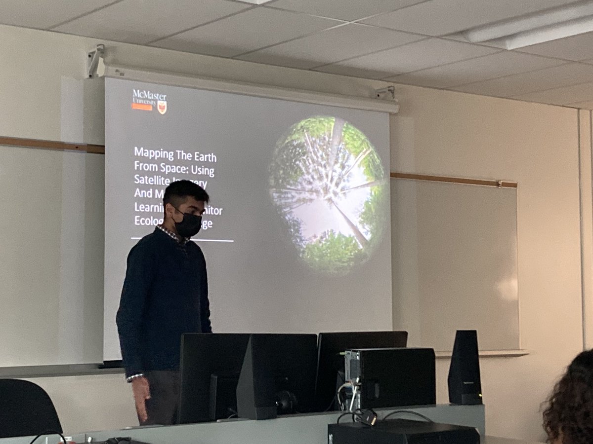 Happy to see two members of the McMaster University Remote Sensing Laboratory presenting at the GIS Lab #GISDay !