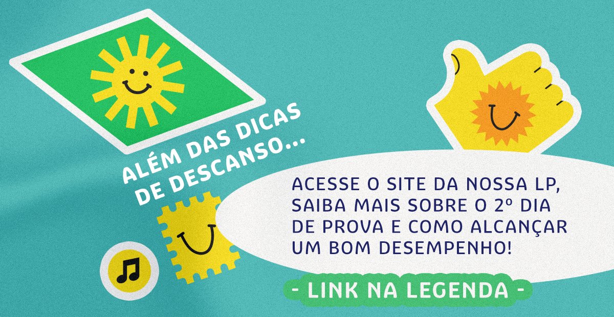 UniBH's tweet image. Sabemos que a ansiedade pelo 2º dia do Enem pode apertar... mas não adianta correr contra o tempo. Agora é hora de relaxar e descansar, porque você já estudou muito!

Confira nossas dicas e conteúdos especiais: bit.ly/unibh-ENEM

#Enem2022 #PreEnem #DicasEnem