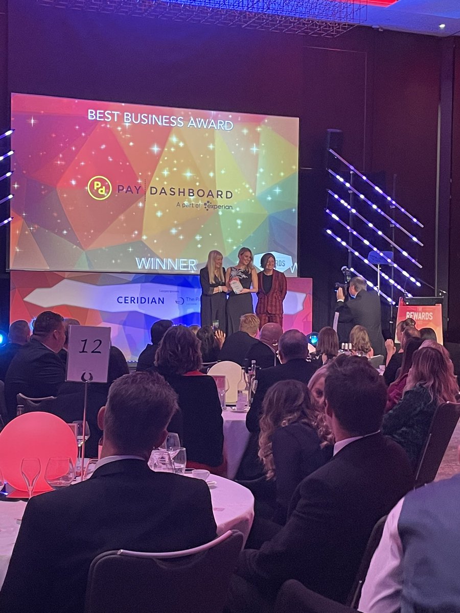RewardStrategy's tweet photo. The Best Business Award goes to PayDashboard congratulations from everyone at Reward Strategy! #TheRewards https://t.co/rLf2m4tn0L