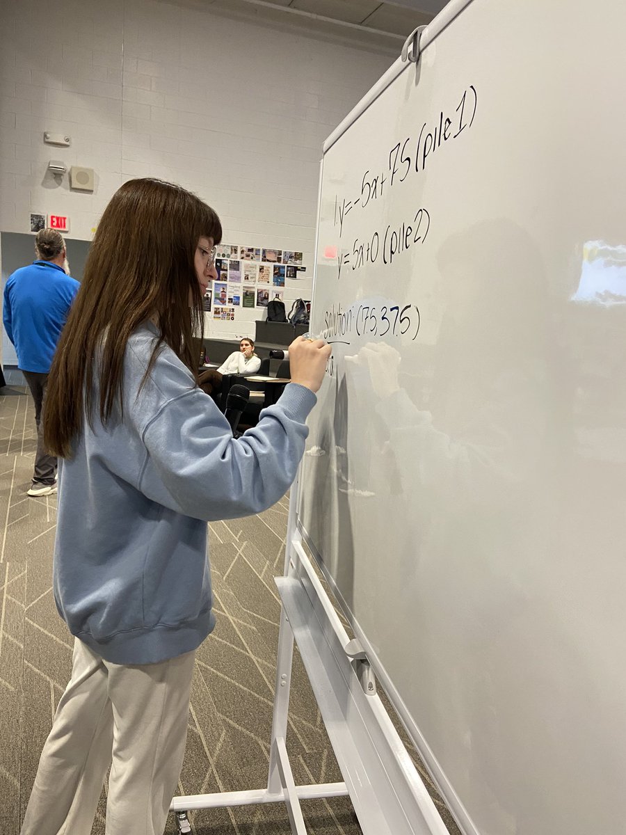 SycamoreFeist's tweet photo. This week, some of our students presented their original math problems and challenged the rest of the lab to tackle them in real time. As Mr. Ulland reminded us, “Problems: we all have them. You just have to be ready to solve whatever comes your way.” @Synnovationlab https://t.co/dEZRzdhdMY