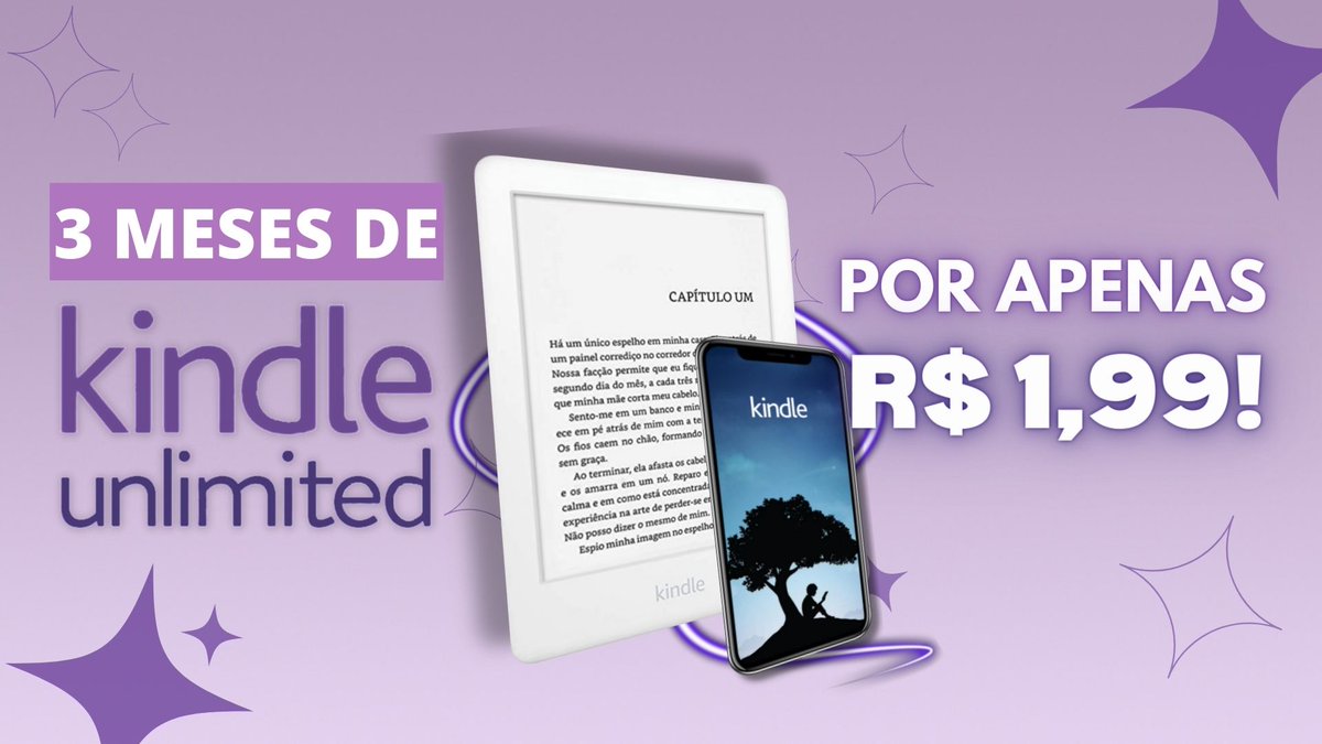 moliterarios's tweet photo. 🚨 LIBERARAM O KINDLE UNLIMITED!!!

📚 3 MESES de Kindle Unlimited por APENAS R$1,99: 

🔗 https://t.co/RrqGpfvNAn
🔗 https://t.co/RrqGpfvNAn
🔗 https://t.co/RrqGpfvNAn

➡️ Novos usuários garantidos na oferta. Testem na conta de vocês. https://t.co/I4NzjxH6cJ