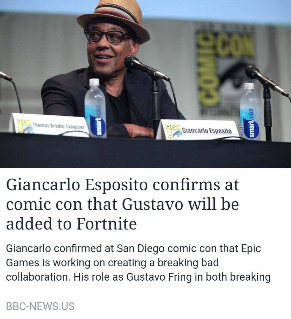 guy_named_fort's tweet photo. NO WAY GIANCARLO ESPOSITO ALSO CONFIRMED HIS CHARACTER WAS GOING TO BE ADDED TO THE GAME!!!! #FortniteLeaks #Fortnite #epicgames #GusFring https://t.co/s6LIbqhYeA