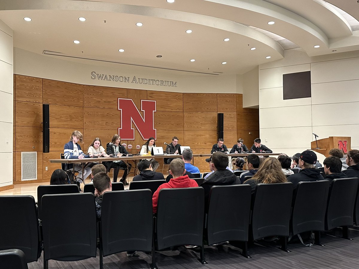 Scottsbluff <a href="/SBMathClub/">Scottsbluff Math Team</a> and Omaha Central <a href="/OmahaPubSchool/">Omaha Public Schools</a> are competing now for first place in Competitive bowl! #unlmathday