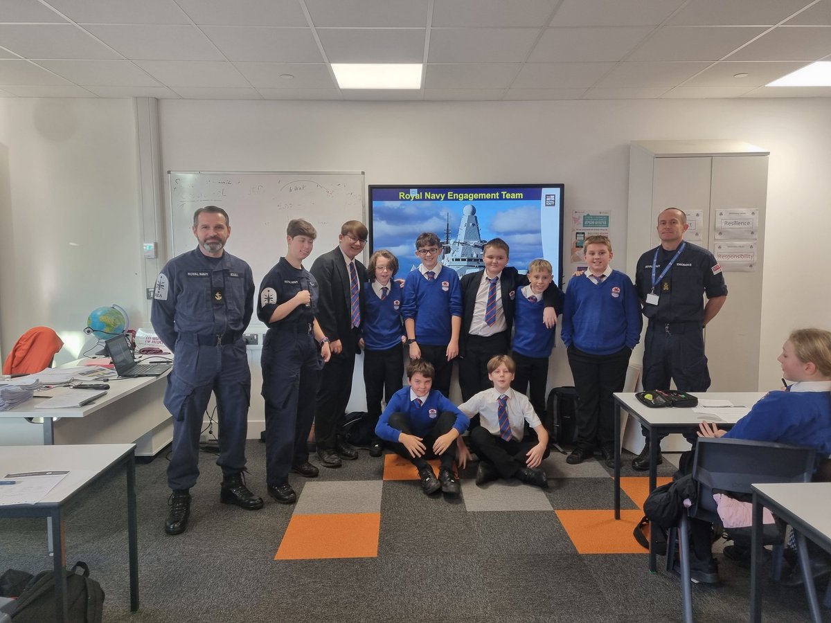 WBWhitmoreHS's tweet photo. Thank you to the Royal Navy engagement team for your lessons today #365days #disasterrelief #captainace https://t.co/cK03maT47H