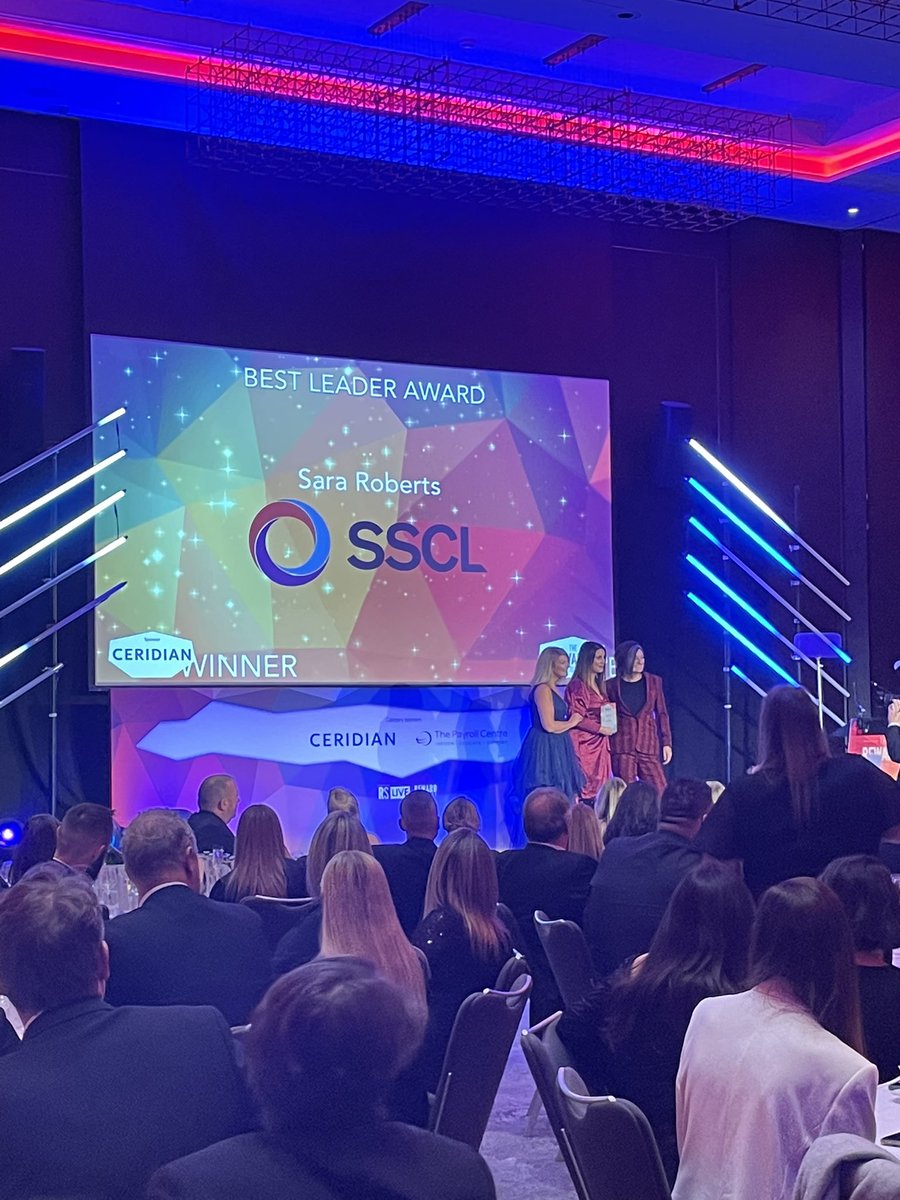 RewardStrategy's tweet photo. The 2022 Best Leader Award, sponsored by @Ceridian goes Sara Roberts of Shared Services Connected, Congratulations! #TheRewards https://t.co/xJ3gMHRS9X