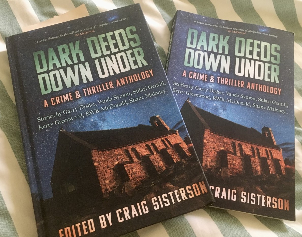 I'm really proud of this book. It's my name on cover, but it's really the work of a couple of dozen terrific storytellers & artists. Means even more now, for very personal reasons (dedication/bookmark).
I'd be delighted if you gave it a go +/or spread the word #DarkDeedsDownUnder