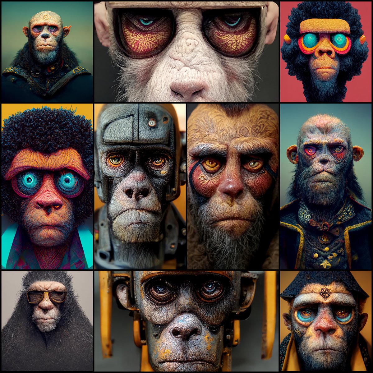 teg_milesh's tweet photo. Hey people! ;)
May i get some attention for my collection "midApes" on @opensea ?
https://t.co/QErTwNIheO
65 pieces are looking for our first #collector
Hope you like them!
#AIArt #generated #midjourney #apes #nft #eth #polygon #freshartist #bored #3d #collection
#Collectibles https://t.co/Vs2KivIuQ8