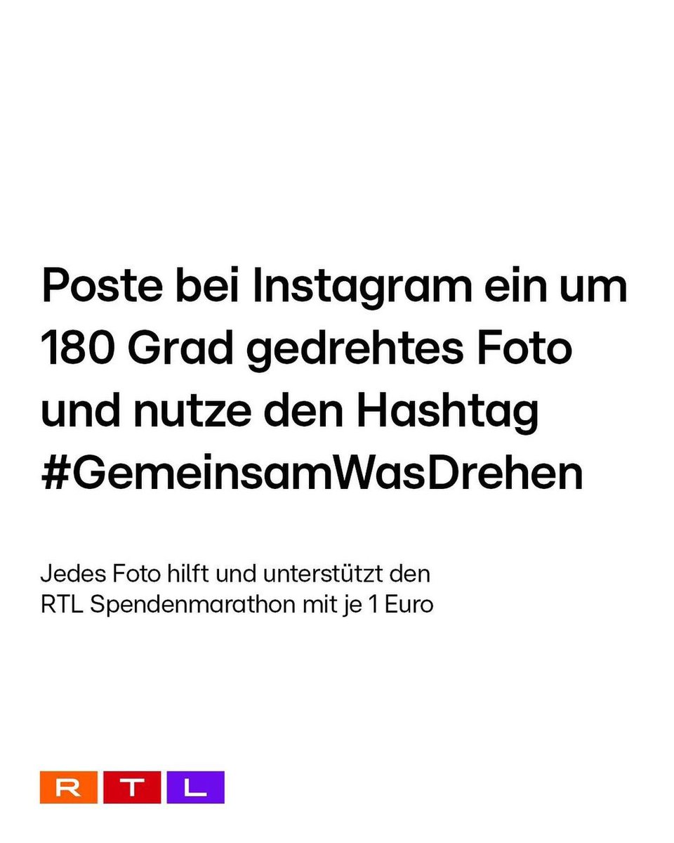 PMoelleken's tweet photo. (1/3) Der 27. #RTLSpendenmarathon 2022! 🫶
Mithelfen ist einfach: Für jedes auf den Kopf gedrehte Instagram-Foto mit dem Hashtag #GemeinsamWasDrehen spendet #FlicFlac 1 Euro an die »Stiftung #RTLWirhelfenKindern«.
Danke für Eure Unterstützung. ♥️
@RTL_com @RTLDE_Corporate #RTL https://t.co/Ev2dzt2MM3