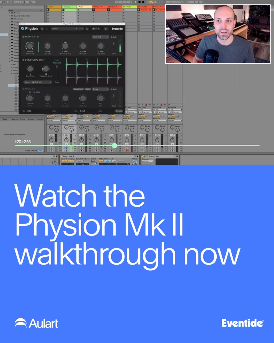 We are excited to partner with #Aulart to bring you this in-depth course on the new #PhysionMkII plug-in! Join Aulart’s Tim Penner for an exclusive walkthrough featuring our Director of Plugin Development, Tom Longabaugh at bit.ly/Eventide_Aulart