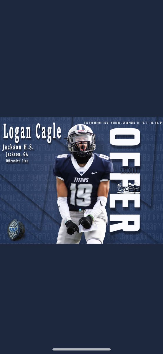 Logan Cagle (@logancagle75) on Twitter photo Blessed to receive my 3rd offer from <a href="/WCtitansFB/">Westminster Football</a> @CoachHaughWC <a href="/CoachMoore_J/">Johnny Moore</a> <a href="/rd4lfootball/">Jackson Red Devils Football</a> Blessed to receive my 3rd offer from <a href="/WCtitansFB/">Westminster Football</a> @CoachHaughWC <a href="/CoachMoore_J/">Johnny Moore</a> <a href="/rd4lfootball/">Jackson Red Devils Football</a>