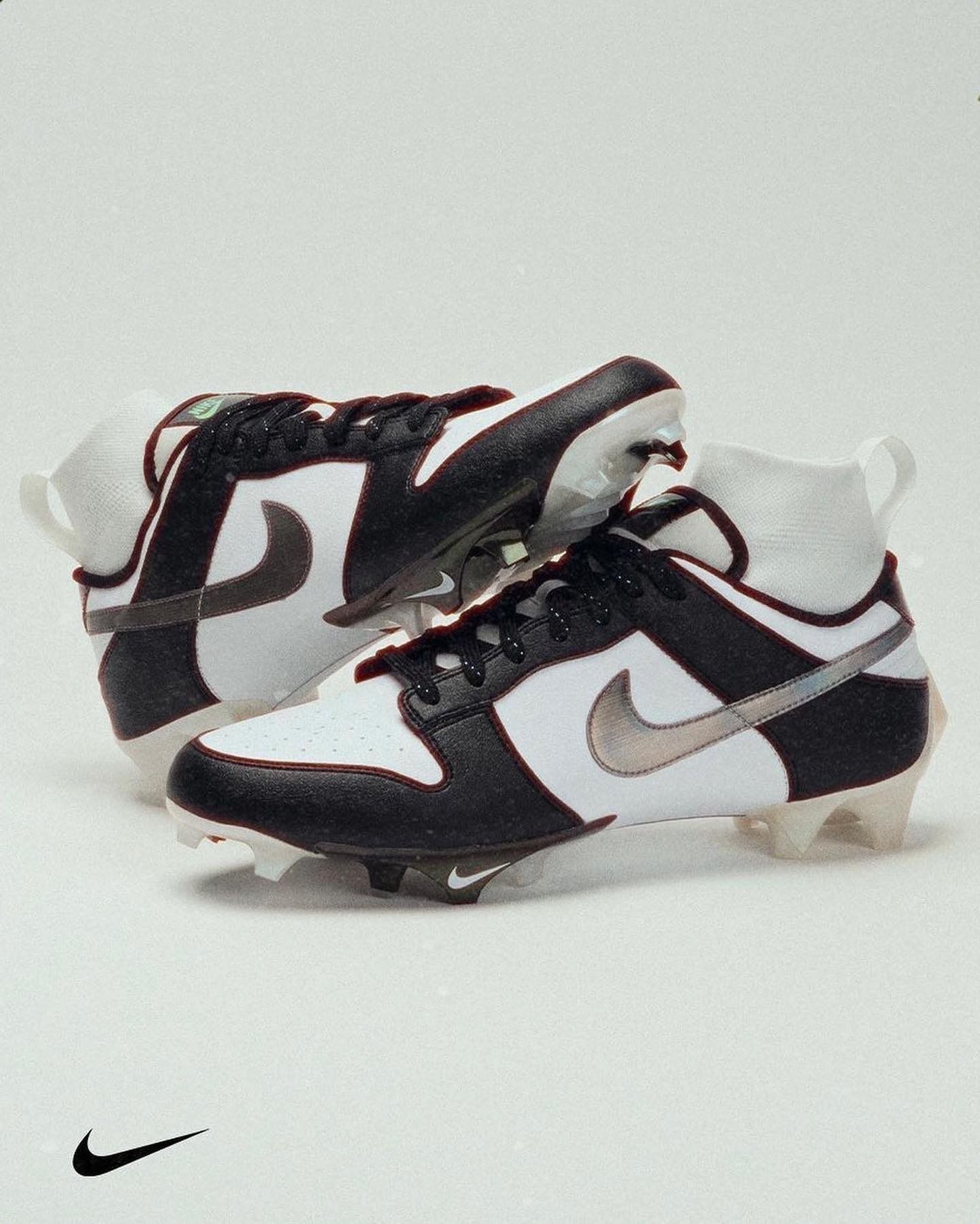 Nike Vapor Edge Dunk Panda Black White Football Cleats Men's