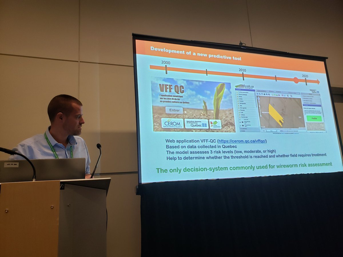 haleycatton's tweet photo. And in the blink of an eye, #entsoc2022 is over! We had a great click beetle &amp; #wireworm symposium yesterday. Thanks to fellow co-organizers @JSaguez pictured here presenting his new predictive model, @Jac__Serrano , and twitterfree Wim van Herk. https://t.co/osPFID15yD