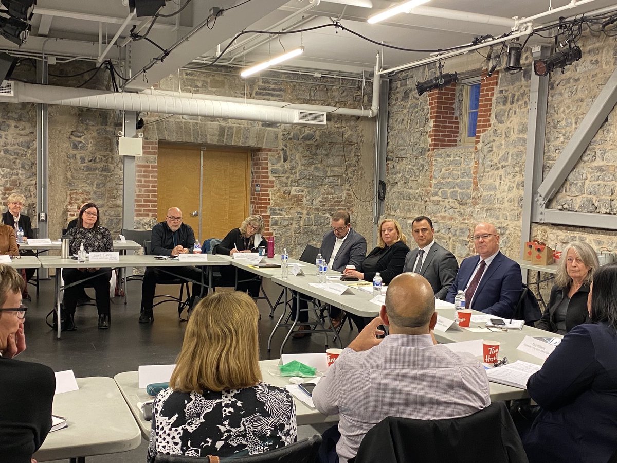 MichaelParsa's tweet photo. Headed out to Kingston with Minister @steveclarkpc &amp; MPP Lisa Macleod to hear about how we can work together to build a stronger, more resilient supportive housing system.

Thank you to our partners for a great discussion &amp; for your exceptional work supporting those in need. https://t.co/IN3dU6SmJi