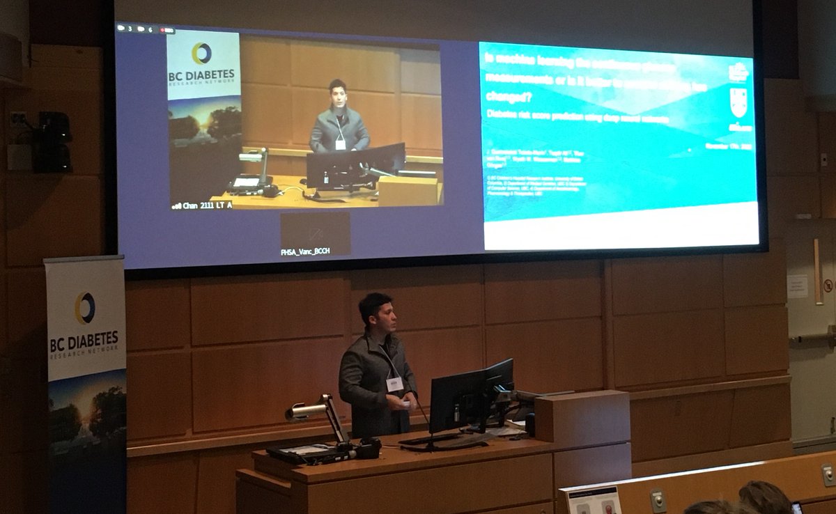 Dr. J. Quetzalcóatl Toledo-Marín speaking about his experience with Diabetes Risk Score Prediction Using Deep Neural Networks at #VDRD2022  #MachineLearning #T1D #VanDiabetes <a href="/BCCHresearch/">BC Children's Hospital Research Institute</a> <a href="/BCCH_DHILab/">Digital Health Innovation Lab</a>