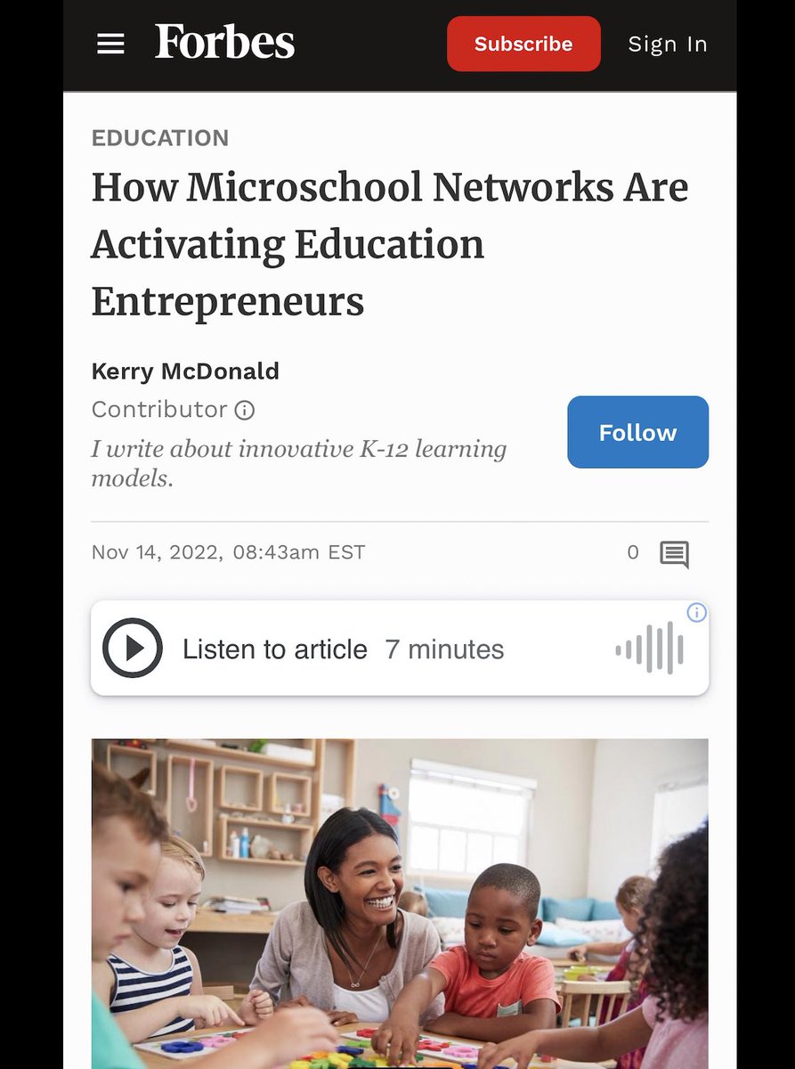 Kerry_edu's tweet photo. The @wildflowerschls Montessori network launched in 2014 in Cambridge, Mass. and now has more than 60 teacher-founded microschools across the US. Wildflower is just one example of how these networks are activating entrepreneurial educators. 
https://t.co/oxRjByIsqs https://t.co/A5EPM18jie