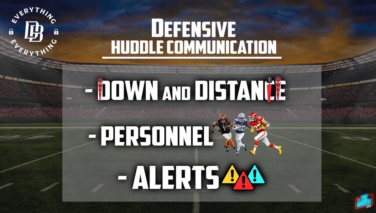 DariusJButler's tweet image. Huddle communication! 

“A quiet Defense is a dead Defense” 📝 

🎥 @PatMcAfeeShow #EverythingDB
