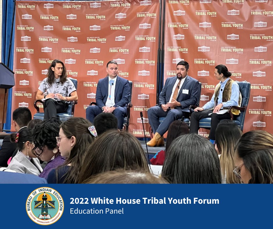 BureauIndianEdu's tweet photo. Native youth from across Indian Country gathered in Washington, D.C., for the 2022 White House Tribal Youth Forum. Among the participants were students from Many Farms High School, Southwestern Indian Polytechnic Institute, and Haskell Indian Nations University. 👏🏽 #WHTYF https://t.co/tKNXp7PVZy