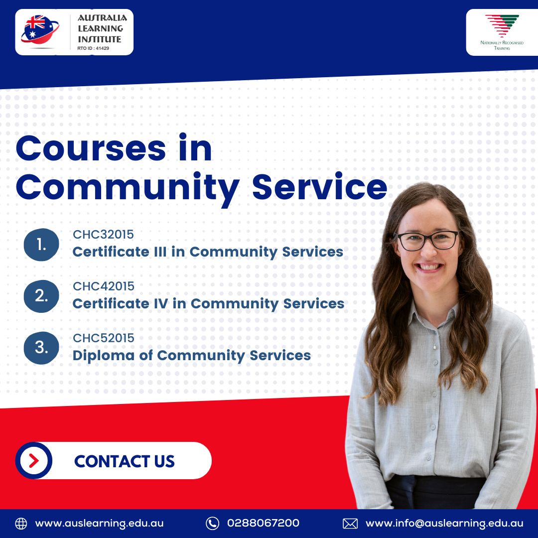 aus_learning's tweet image. Community service course is designed to build on participant’s skills and will equip them with skills and knowledge to fulfil a large number of roles