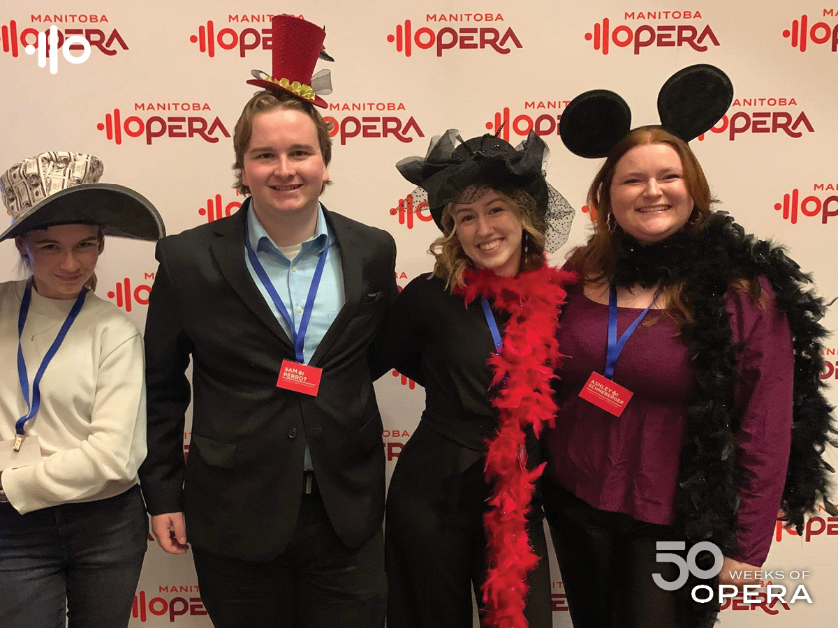 ManitobaOpera's tweet image. Young artists from the U of M and CMU are having a blast at La Cenerentola. As student ambassadors, they shadowed volunteers at the show, participated in dance demonstrations, and met the artists at the Opening Night post-show reception.

#50WeeksofOpera #ManitobaOpera
