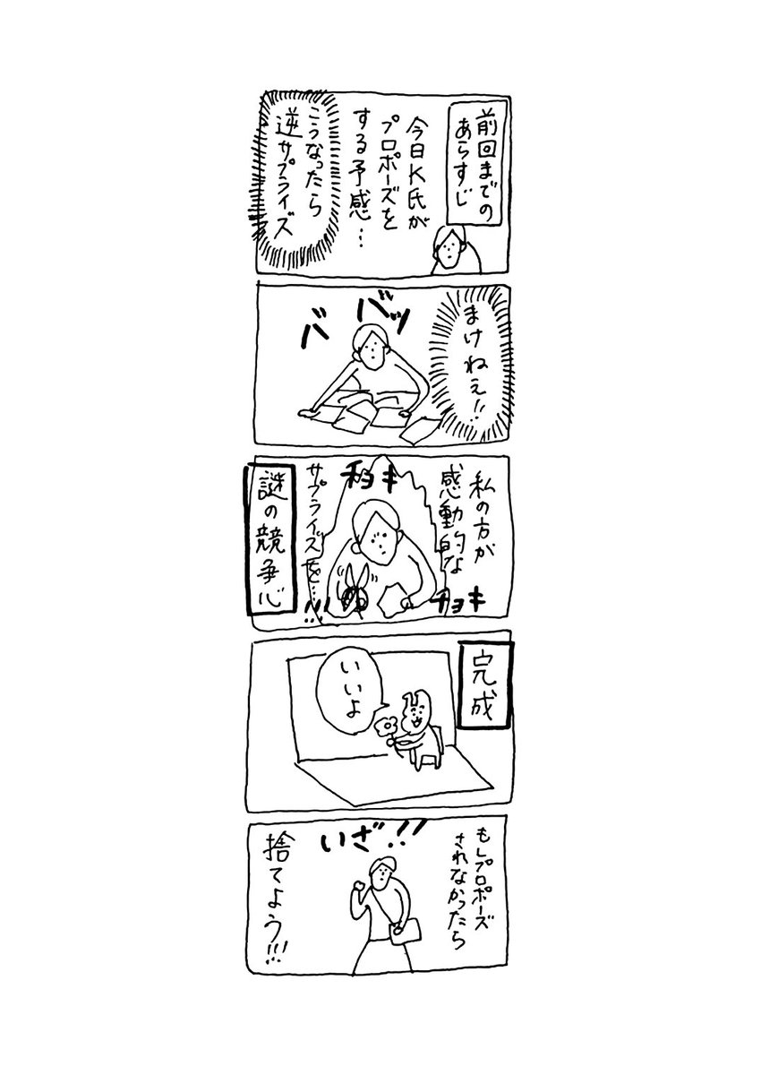 【再】サプライズ勝負(1/4)

#プロポーズ
#なんでもない絵日記 