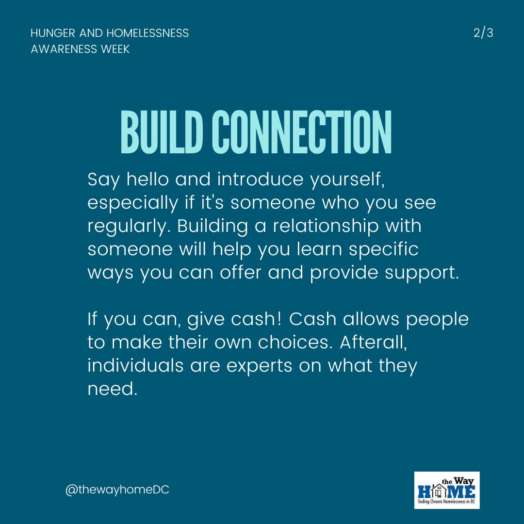 thewayhomeDC's tweet photo. It's #HungerAndHomelessnessAwarenessWeek! All week we will share info about homelessness in #DC. 

We all have a role to play in solving homelessness. That includes looking out for your neighbors. https://t.co/FFI83H7Cr2