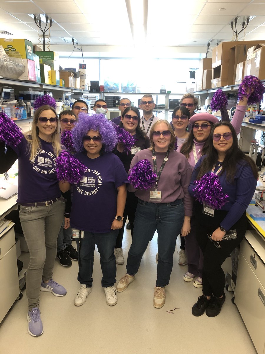 The @MazurLab at MD Anderson is wearing purple on #WorldPancreaticCancerDay to raise awareness for this devastating disease #PanCANawareness