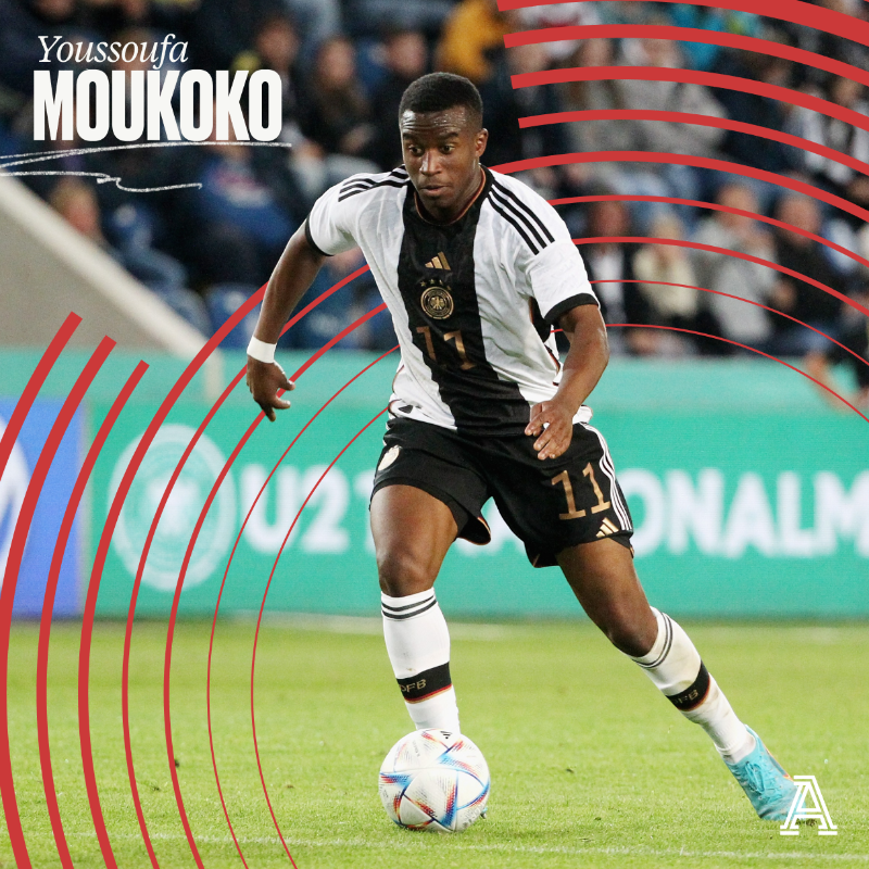 TheAthleticFC's tweet photo. Youssoufa Moukoko will celebrate his 18th birthday in Qatar after making Germany’s World Cup squad.
🇩🇪 What separates him from many strikers, let alone teens, is his shot volume. A shooting machine - with either foot. His #BVB contract expires in June.
#TheRadar | #WorldCup2022