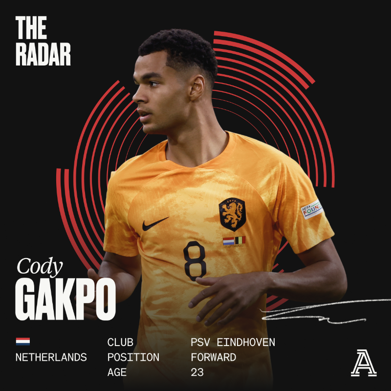 TheAthleticFC's tweet photo. Cody Gakpo is precocious, loaded with potential & some way short of his peak. That’s why so many clubs were interested in the transfer window - and will be again in January.
🇳🇱 Here’s what makes the Netherlands & PSV winger special.
#TheRadar | #WorldCup2022