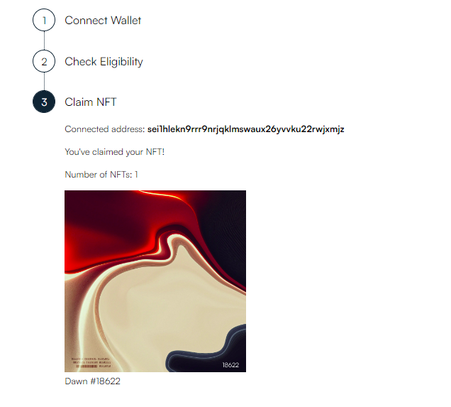 my first nft in <a href="/SeiNetwork/">Sei</a> 
#Seidawn