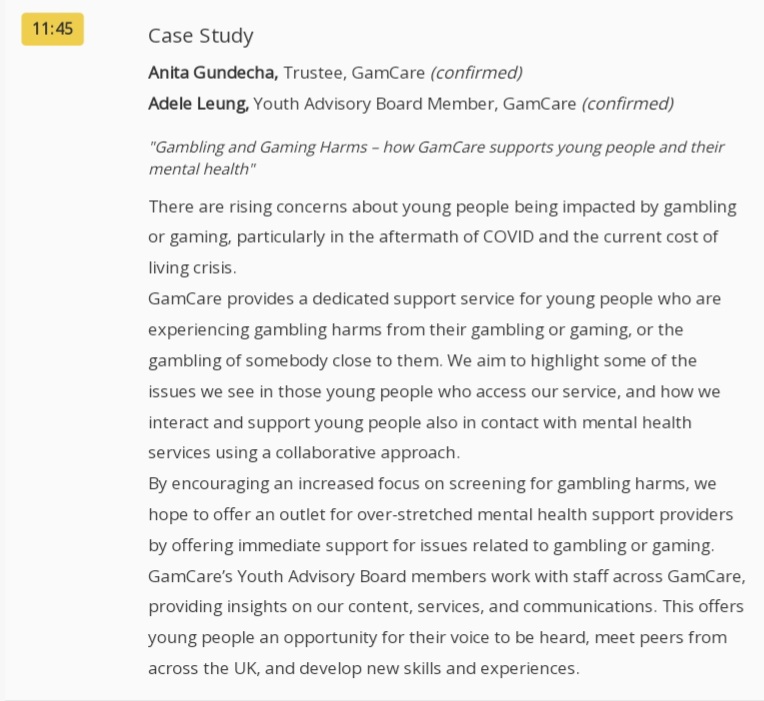 LeungAdele's tweet photo. Presented @openforumevents for @GamCare! Modern gambling, increasingly digital and hard to identify, is being appraised at a sluggish pace - as is youth awareness of the evolving industry. 

As we begin to design realistic public policy, state intervention should not be halted. https://t.co/fe3eFK9XzZ
