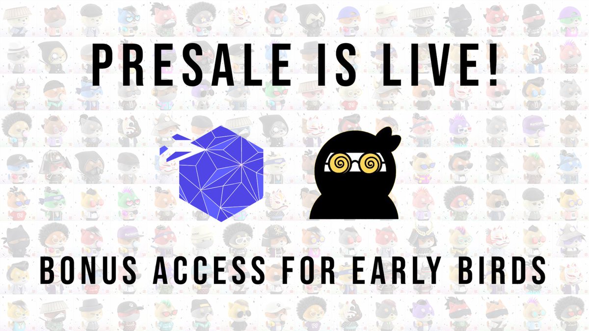 To Celebrate presale going live we are giving away 5 free mints on that can be claimed on the 19th November.

To Enter:

🏯Rt &amp; Like 🏯
🏯Tag 3 People
🏯Follow <a href="/nonkiverse/">Nonkiverse</a> 

ends in 6 hours.🎉