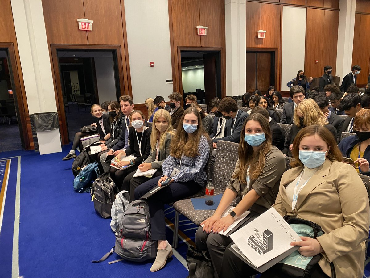 Masked up and ready for four days of debate at Rutgers Model UN!