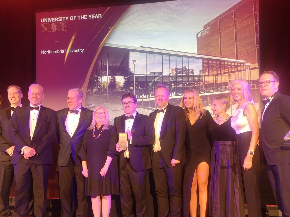 Finally, the big prize: University of the Year goes to @NorthumbriaUni! #THEAwards judges praised its long-term strategy, the success with which it’s been pursued, and its role in changing lives and supporting its region. Huge congratulations! 🍾