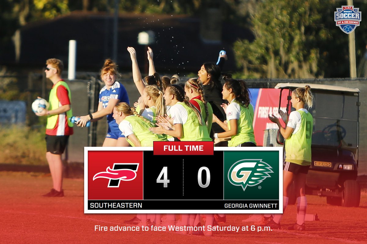 SEUFireWSoccer's tweet photo. FIRE ADVANCE!

Southeastern will play for a trip to Orange Beach Saturday night at 6 p.m.

#FuelTheFire🔥 #NAIAWsoc https://t.co/RffxJYS7X7