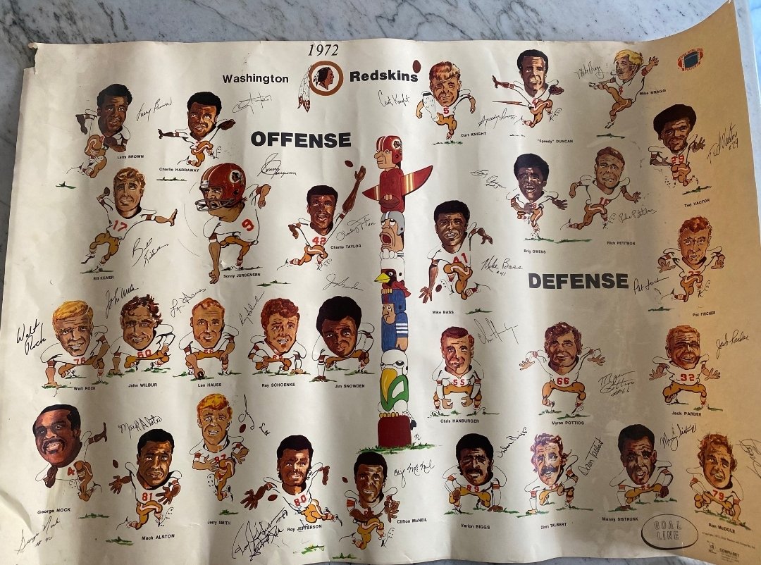 Anybody have attachment to the 1972 Redskins team? My buddy found this at his dad's house and was looking to trade or sell. Let me know.