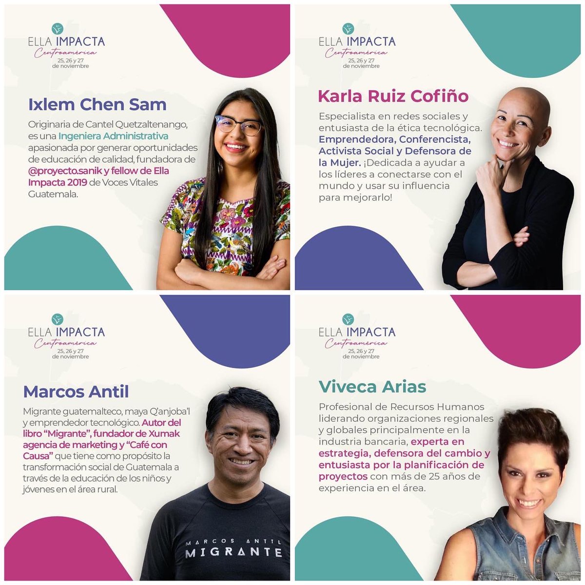 Que mejor forma de celebrar Thanksgiving que compartiendo con las fellows del programa #EllaImpacta2022 organizado por <a href="/vocesvitalesgt/">VocesVitalesGT</a> ✨❤️✨

Aquí les comparto un poco sobre los otros speakers increíbles que nos estarán acompañando!! 💫

#SharingKnowledgeToChangeTheWorld 🌏🌍🌎