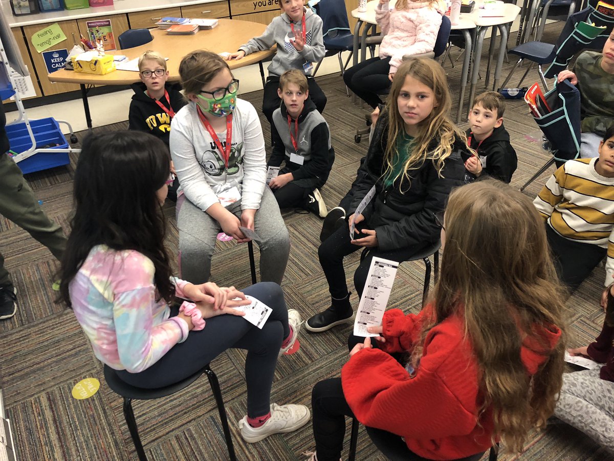 MrsKunkel2002's tweet photo. Getting ready for book clubs by practicing accountable talk! 4th grade volunteers held discussions fishbowl-style for us to learn from! #BetterTogetherD95 #ProudTeacher @MsKatieCulver @JenAdamsEDU @KellyOlivero3 https://t.co/TJZIfMa4pJ