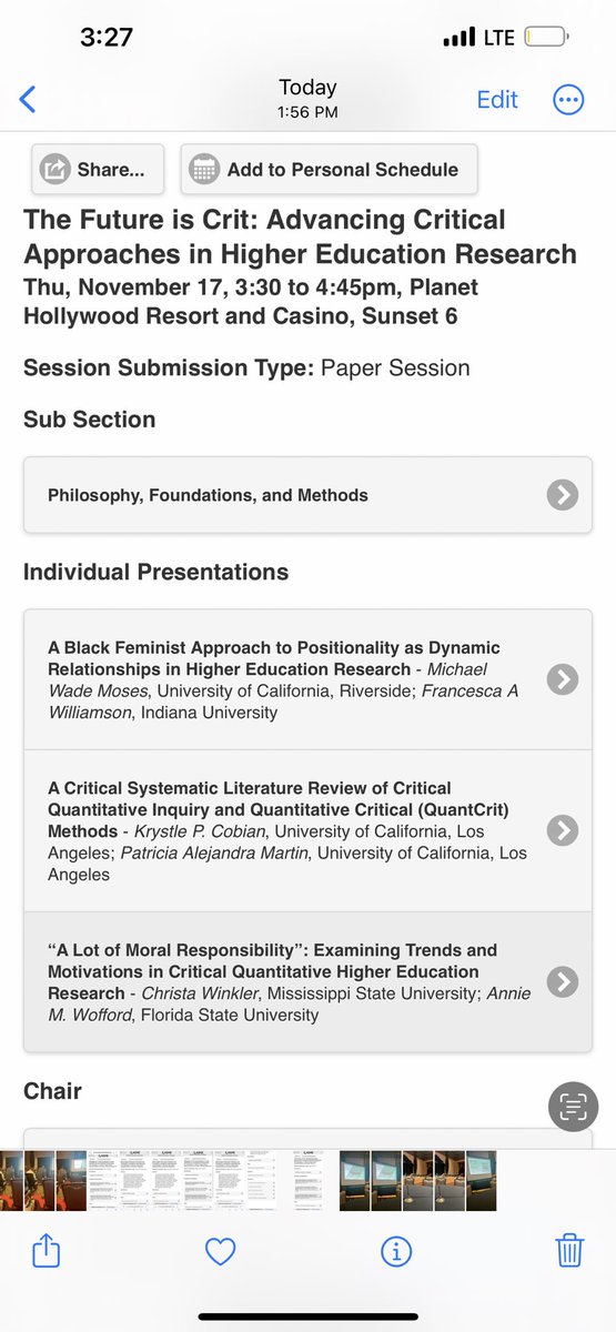 he_oej's tweet photo. Last session of the day: The Future is Crit! Really excited about the #QuantCrit movement growing in #highered #ASHE2022 https://t.co/C6WrBqQUAw