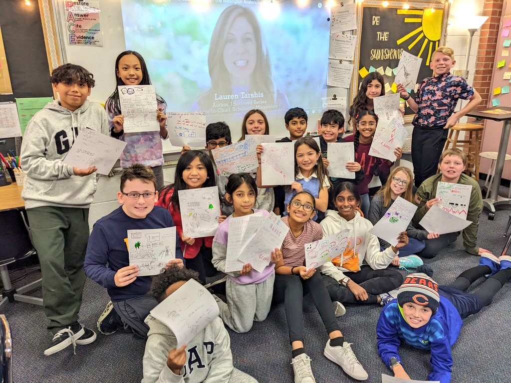 MsKirstenBaker's tweet image. What an INCREDIBLE #VirtualFieldTrip with the fabulous @laurenTarshis !😍
We ♥️ reading, discussing, learning and getting inspired from @Scholastic StoryWorks!
Check out our #Sketchnotes & ask these Ss about the Wellington Avalanche.
#IvyHillLeague