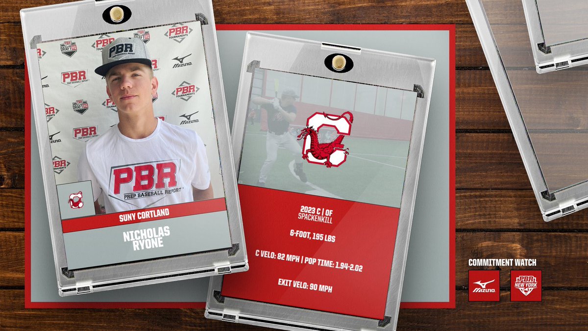 PrepBaseballNY's tweet image. ‼️Commitment Watch‼️

2023 C|OF Nicholas Ryone (Spackenkill) has committed to @CortBaseball #congrats 

📢Ryone is the 2️⃣5️⃣1️⃣st commit from the 2021 NY State Games &amp;amp; the 3️⃣4️⃣1️⃣st commit from the 2020 NY State Games📢

#pbrfamily