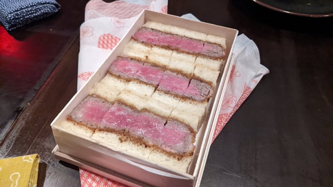 Made it to SakaMai in NYC. Had the A5 wagyu katsu sando. Worth every cent. https://t.co/X8cobXRxAL