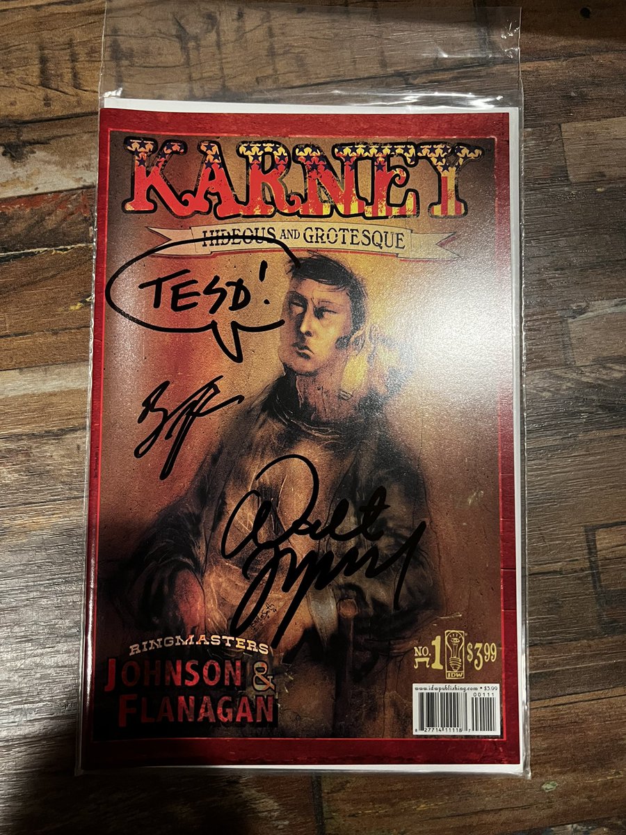 STOP! Seriously! It’s time for another #Giveaway Karney #1 signed by <a href="/sundayjeff/">booyah</a> and <a href="/TellEmSteveDave/">Bryan Johnson</a> like, comment #TESD and retweet this post to enter. I’ll pick the winner Sunday at noon. Good luck 🍀 everyone <a href="/DonovanTESD/">Donovan 4CD #8693🐜</a> <a href="/tesdgroupie/">TESDgroupie</a> <a href="/SModfan/">Curator</a> spread the word please.