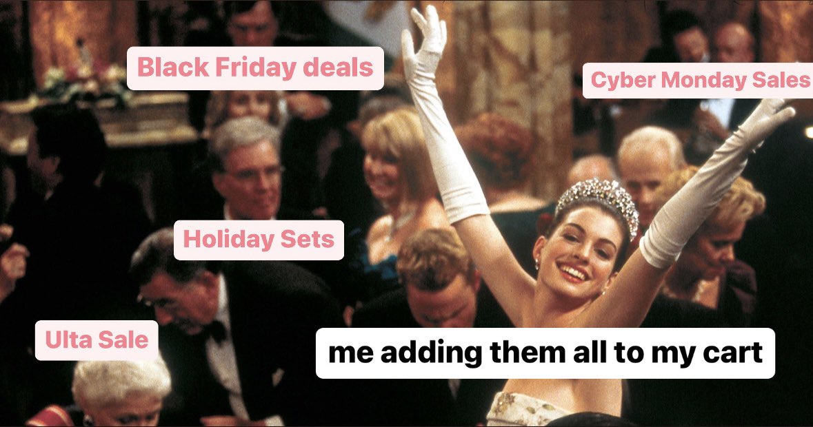 Me during Black Friday and Cyber Monday not thinking about my wallet