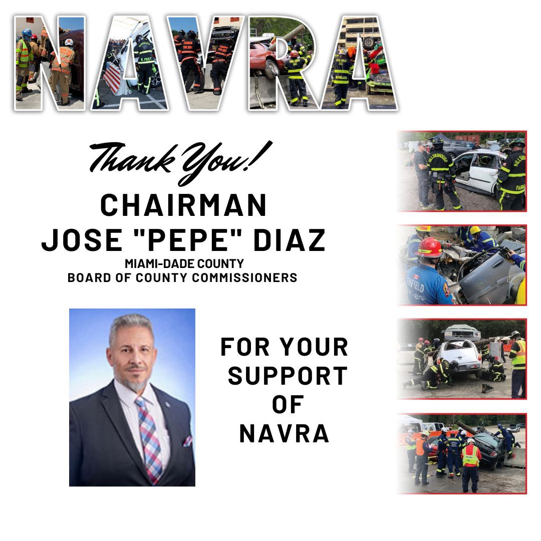 NAVRA | North American Vehicle Rescue Association (@navraofficial) on Twitter photo Thank you @CommishDiaz for your support of <a href="/NavraOfficial/">NAVRA | North American Vehicle Rescue Association</a> and our mission. We look forward to you joining us this weekend for the national #extrication & #alsmedical challenge at <a href="/MiamiDadeFire/">Miami-Dade Fire Rescue</a> Thank you @CommishDiaz for your support of <a href="/NavraOfficial/">NAVRA | North American Vehicle Rescue Association</a> and our mission. We look forward to you joining us this weekend for the national #extrication & #alsmedical challenge at <a href="/MiamiDadeFire/">Miami-Dade Fire Rescue</a>