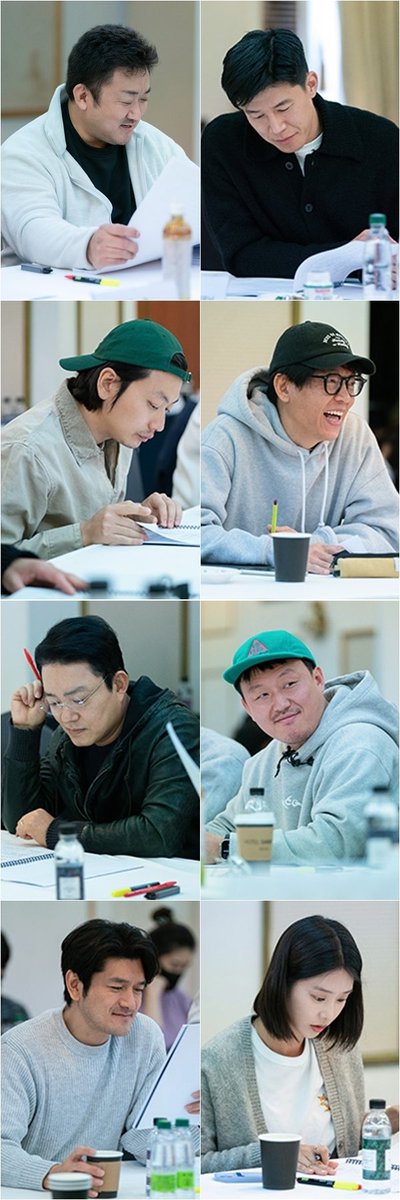 #MaDongSeok’s series film <#TheRoundUp4> started filming with #KimMooYeol #LeeDongHwi #ParkJiHwan #LeeBumSoo #KimMinJae #LeeJiHoon and #LeeJooBin.